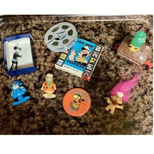 Vintage Popeye 8mm Kiddie Movie Film Charlie Brown Aviva Pull Toy Lot